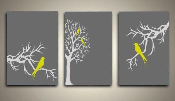 Wall. Yellow And Gray Wall Art – Home Interior Design Inside Yellow And Grey Wall Art (Photo 9 of 20)