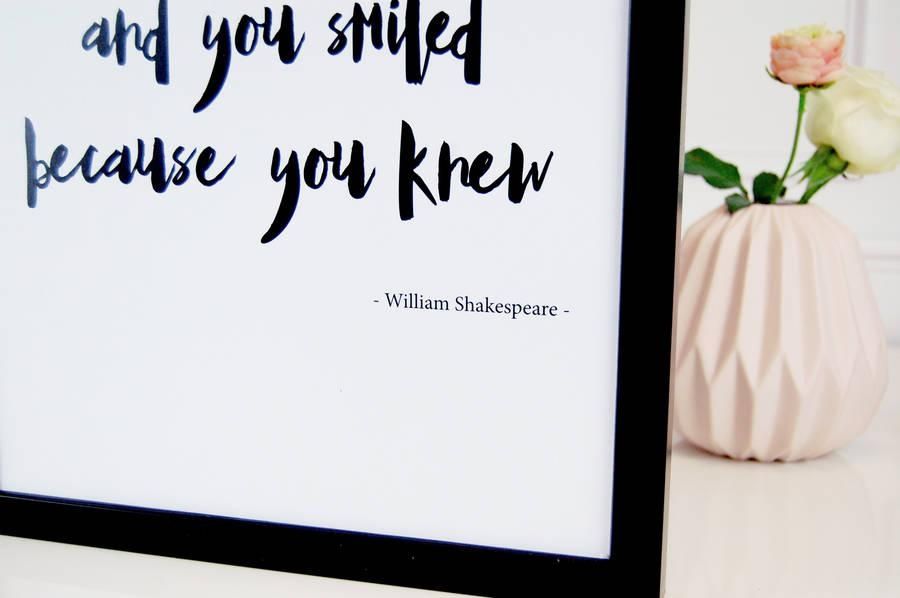 When I Saw You Love Shakespeare Wall Art Printmade With Love With Regard To Shakespeare Wall Art (View 13 of 20)