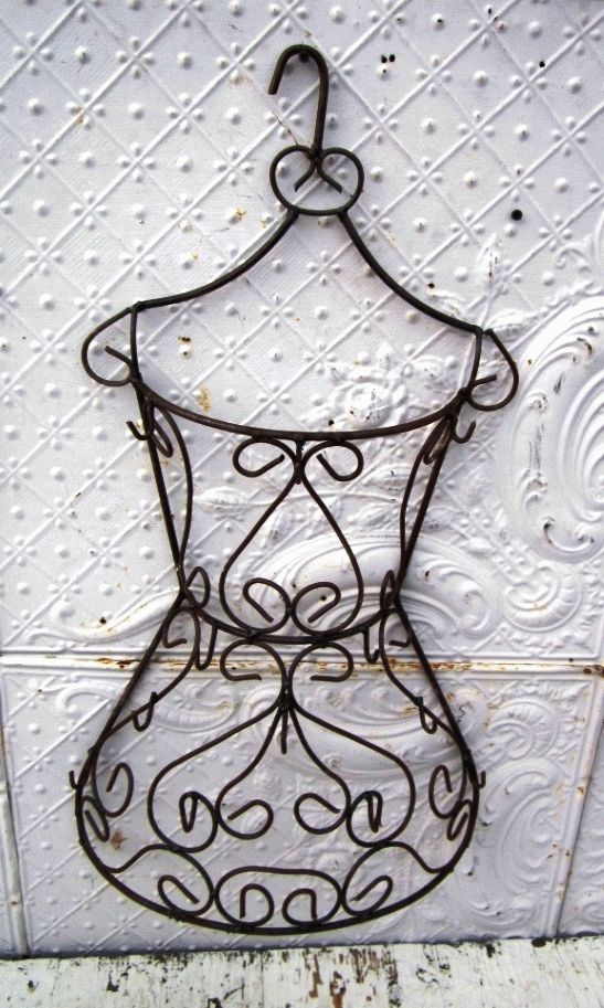 Wrought Iron Half Mannequin Wall Hook – Metal Dress Form Wall Art Regarding Mannequin Wall Art (Photo 18 of 20)