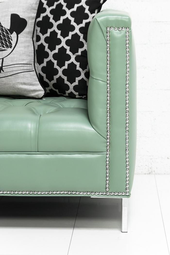 Www.roomservicestore – Hollywood Sofa In Seafoam Faux Leather In Seafoam Green Sofas (Photo 18 of 20)