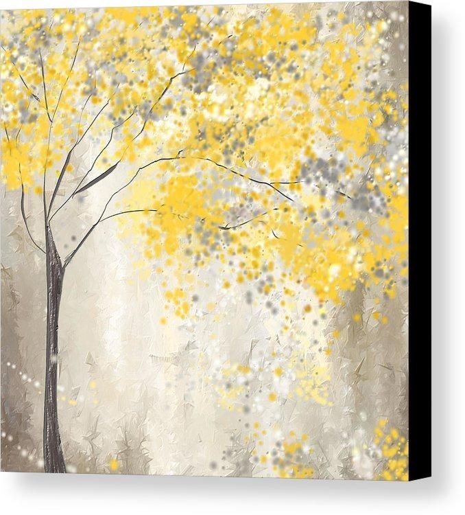 Yellow And Grey Canvas Prints | Fine Art America Inside Yellow And Grey Wall Art (Photo 4 of 20)