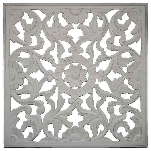 Zaria Handcrafted Wall Medallion – Mediterranean – Wall Accents For White Wooden Wall Art (View 14 of 20)