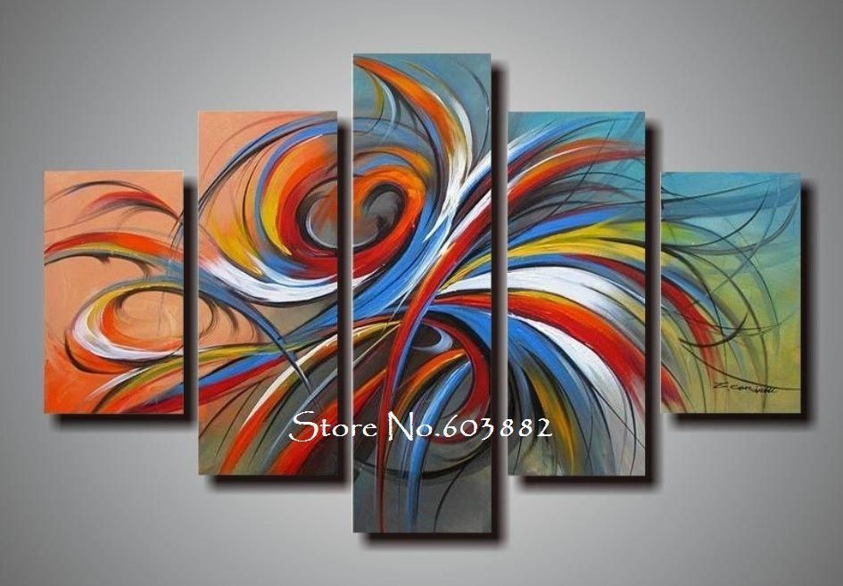 100% Handmade Discount Canvas Art Wall Art Canvas Modern Abstract With Regard To Inexpensive Canvas Wall Art (View 14 of 20)