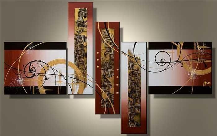 2017 Wall Art Hot Sale Handmade Group Oil Painting On Canvas For Within Five Piece Wall Art (View 10 of 20)