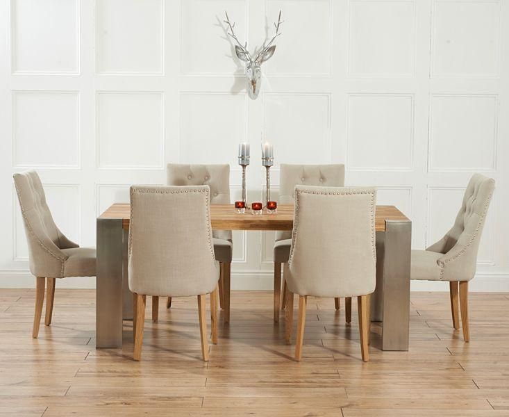 Featured Photo of Dining Tables and Fabric Chairs