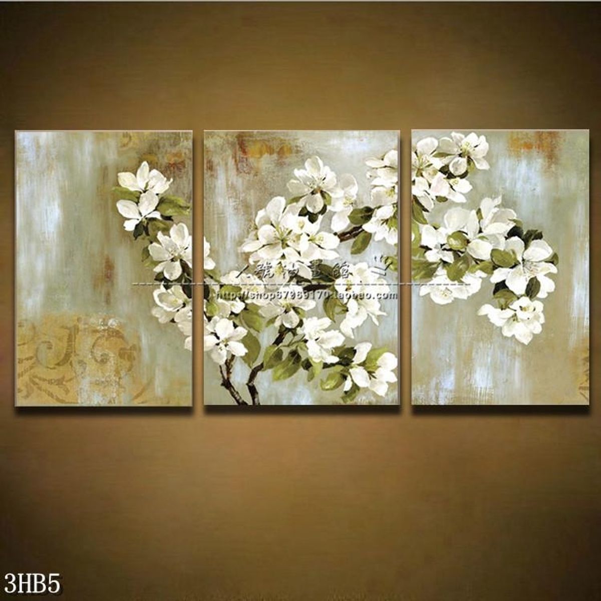 Wall Art: 3 Piece Floral Wall Art (#15 of 20 Photos)