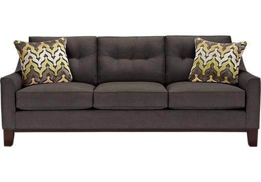 $688.00 – Montclair Slate Sofa – Classic – Contemporary, Microfiber For Cindy Crawford Home Sofas (Photo 8 of 20)