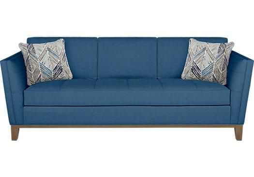 $688.00 – Park Boulevard Blue Sofa – Classic – Contemporary, Textured Within Cindy Crawford Home Sofas (Photo 11 of 20)