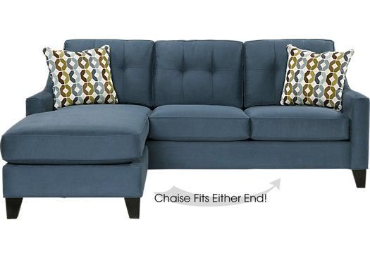 $788.00 – Cindy Crawford Madison Place Indigo 2Pc Sectional Throughout Cindy Crawford Home Sofas (Photo 2 of 20)