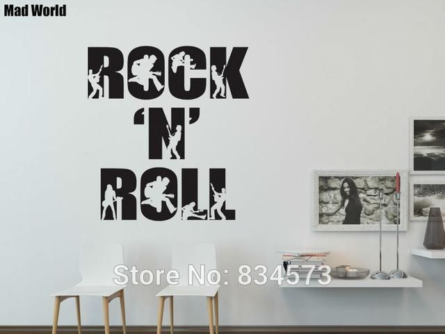 Aliexpress : Buy Mad World Rock N Roll Guitar Rockstar Music Within Rock And Roll Wall Art (View 19 of 20)