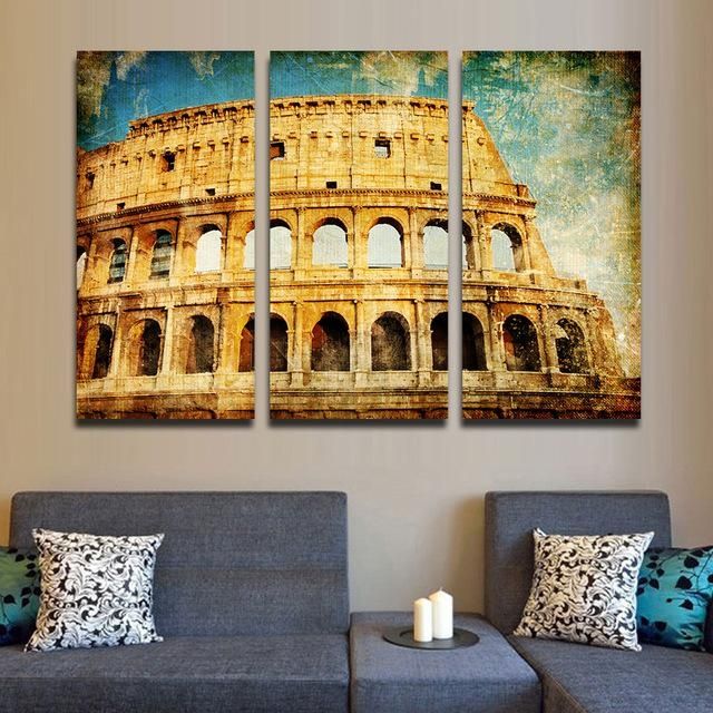 Aliexpress : Buy Roman Colosseum Classic Canvas Picture Inside Italian Wall Art For Living Room (Photo 10 of 20)