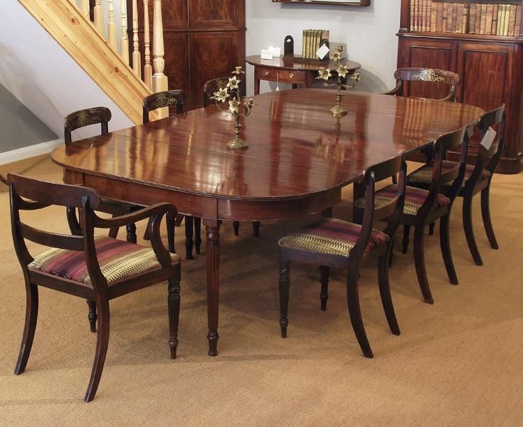 Antique Mahogany Dining Table, Wide Dining Table, D End Dining Intended For Most Popular Mahogany Extending Dining Tables And Chairs (View 12 of 20)