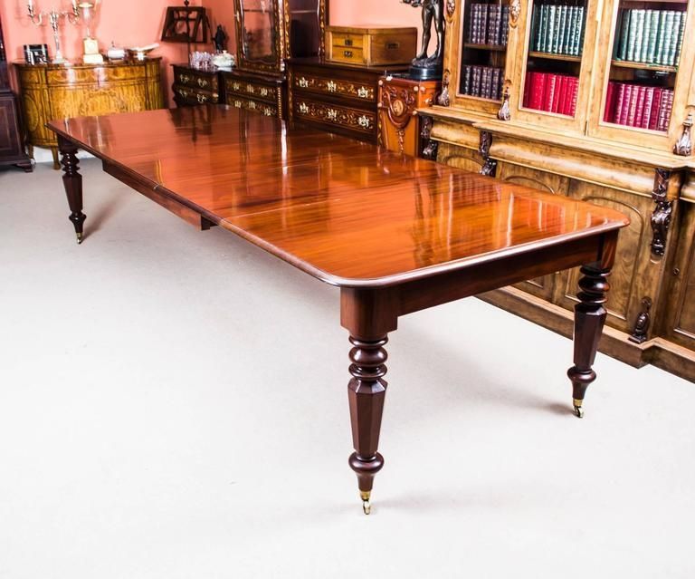 Antique William Iv Mahogany Extending Dining Table And 12 Chairs With Most Recent Mahogany Extending Dining Tables And Chairs (View 14 of 20)
