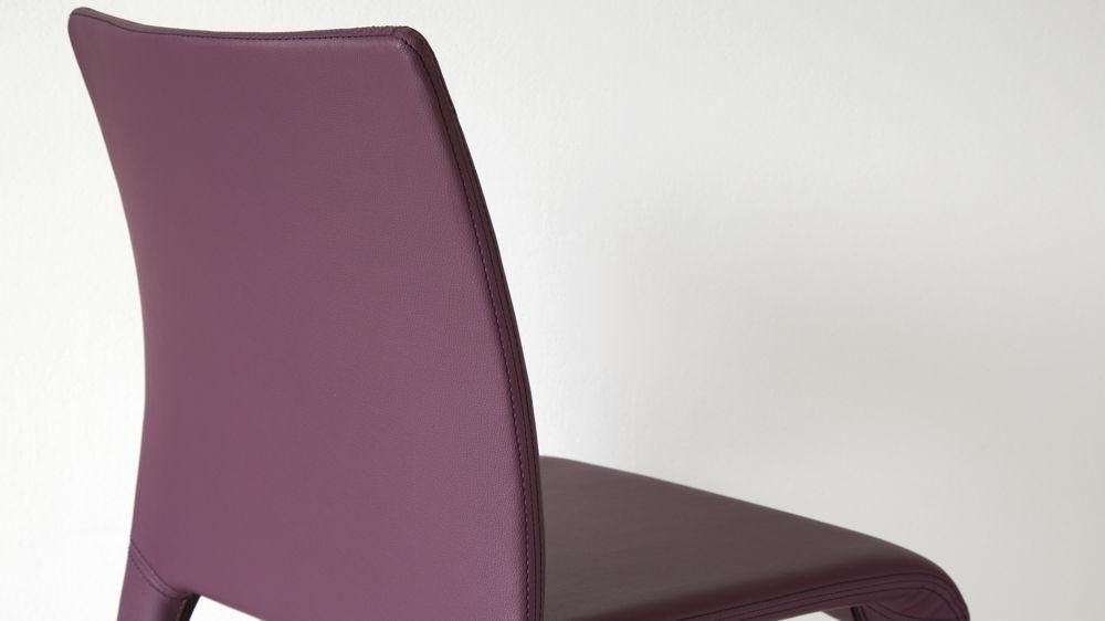 Argenta Coloured Faux Leather Chair | Modern Funky Colours | Stackable Within Most Current Purple Faux Leather Dining Chairs (Photo 8 of 20)