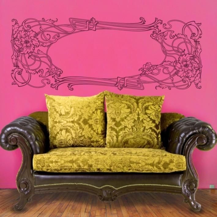 Art Nouveau Vinyl Wall Decal Vintage Sticker Art, Headboard, Free Within Art Deco Wall Decals (View 10 of 20)