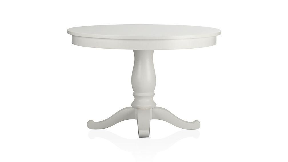 Avalon 45" White Extension Dining Table | Crate And Barrel In Most Popular White Dining Tables (View 4 of 20)