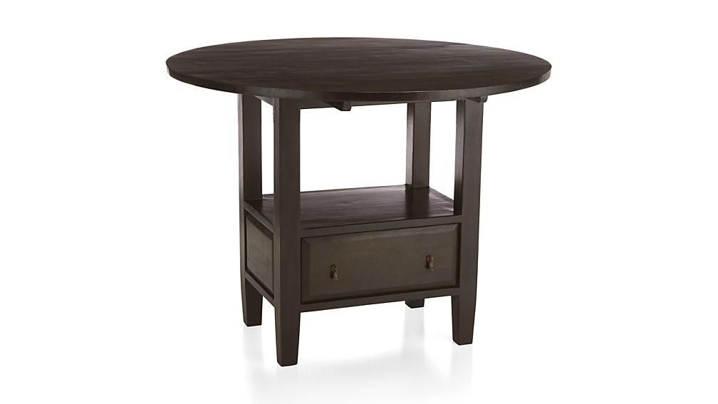 Basque Java Round High Dining Table | Crate And Barrel Within Current Java Dining Tables (View 8 of 20)