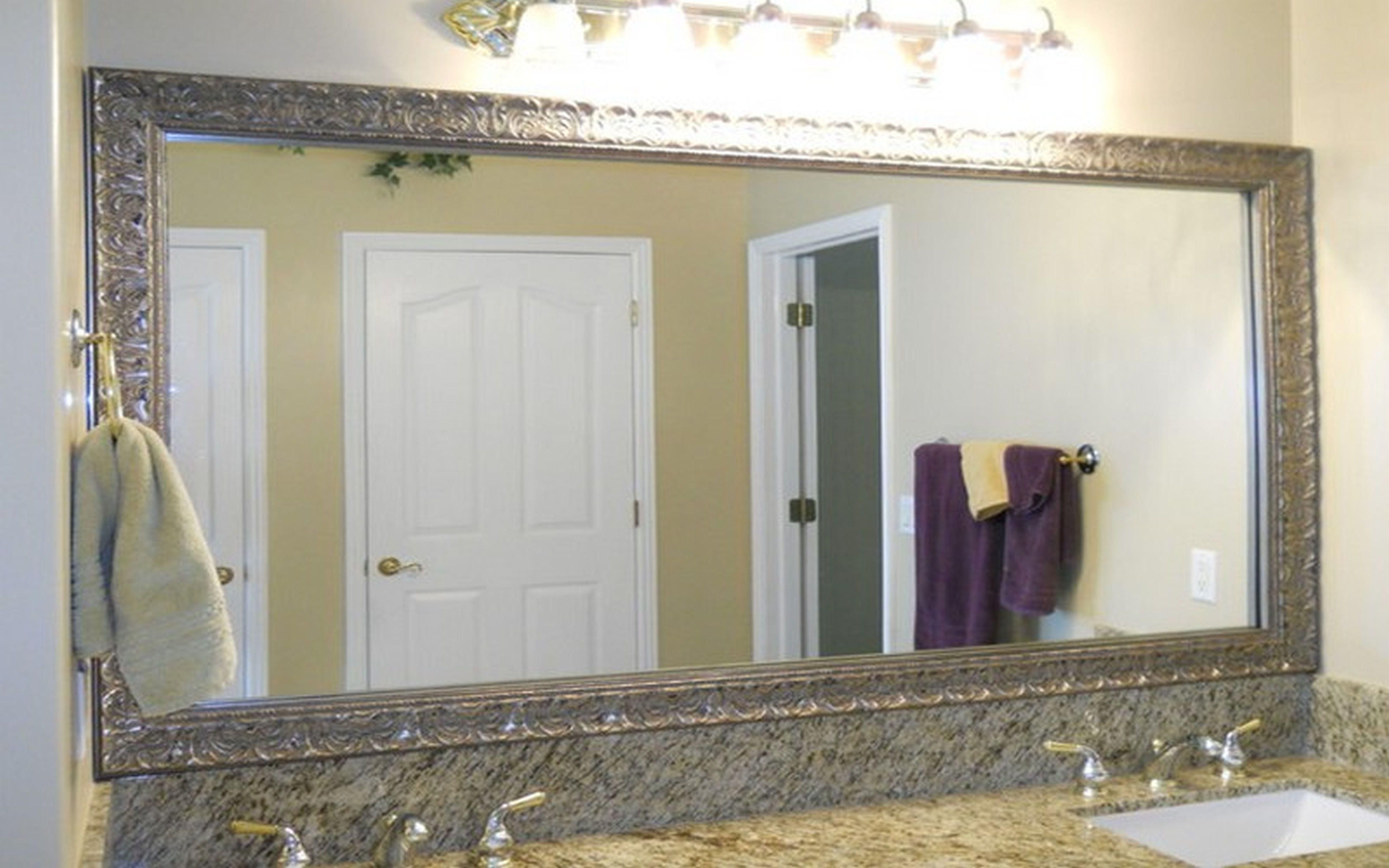 Bathroom Furniture Wall Mirrors And Gold Rustic Ideas Framed For In Large Mirrors For Bathroom Walls (View 17 of 20)