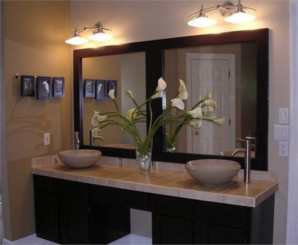Bathroom: Large Framed Bathroom Mirrors | Oval Bathroom Mirror Inside Large Framed Bathroom Wall Mirrors (Photo 16 of 20)