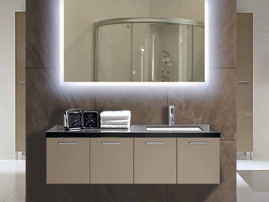 Bathroom : Lighted Bathroom Mirror 47 Lighted Bathroom Mirror Wall With Regard To Bathroom Lighted Vanity Mirrors (Photo 14 of 20)