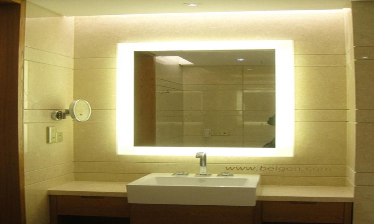 Bathroom: Lighted Bathroom Mirror | Light Bulbs For Bathroom Mirrors | Intended For Light Up Bathroom Mirrors (View 11 of 20)