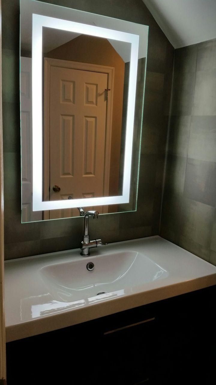 Bathroom Mirrors : Led Illuminated Bathroom Mirror Cabinet Home With Regard To Led Illuminated Bathroom Mirrors (View 13 of 20)