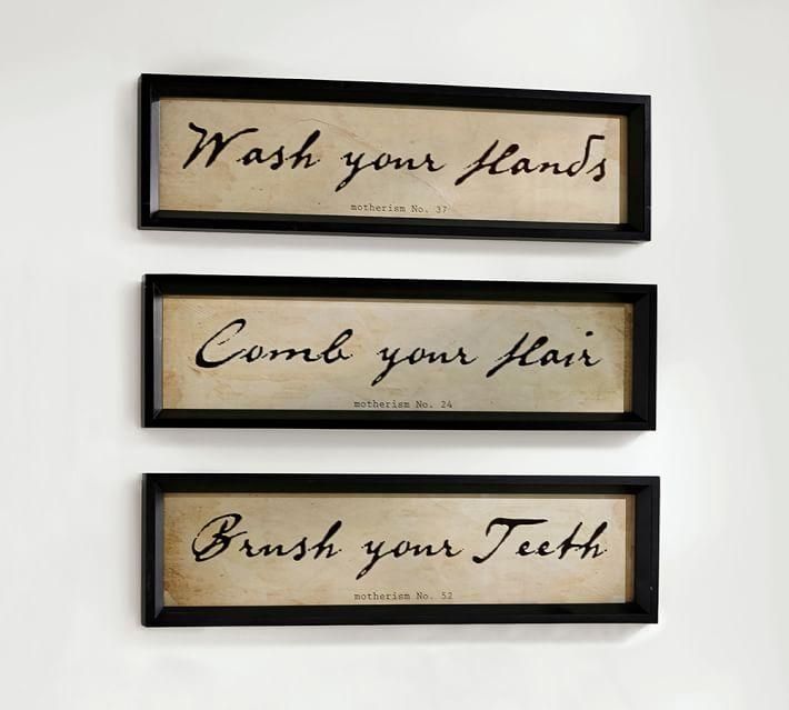 Bathroom Wall Art, Set Of 3 | Pottery Barn Intended For Wall Art Sets Of  (View 19 of 20)