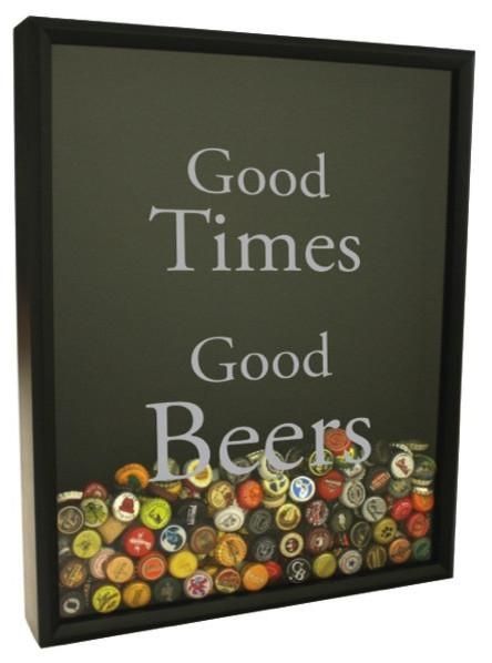 Beer Cap Collector Shadow Box – Contemporary – Game Room Wall Art With Box Signs Wall Art (View 10 of 20)