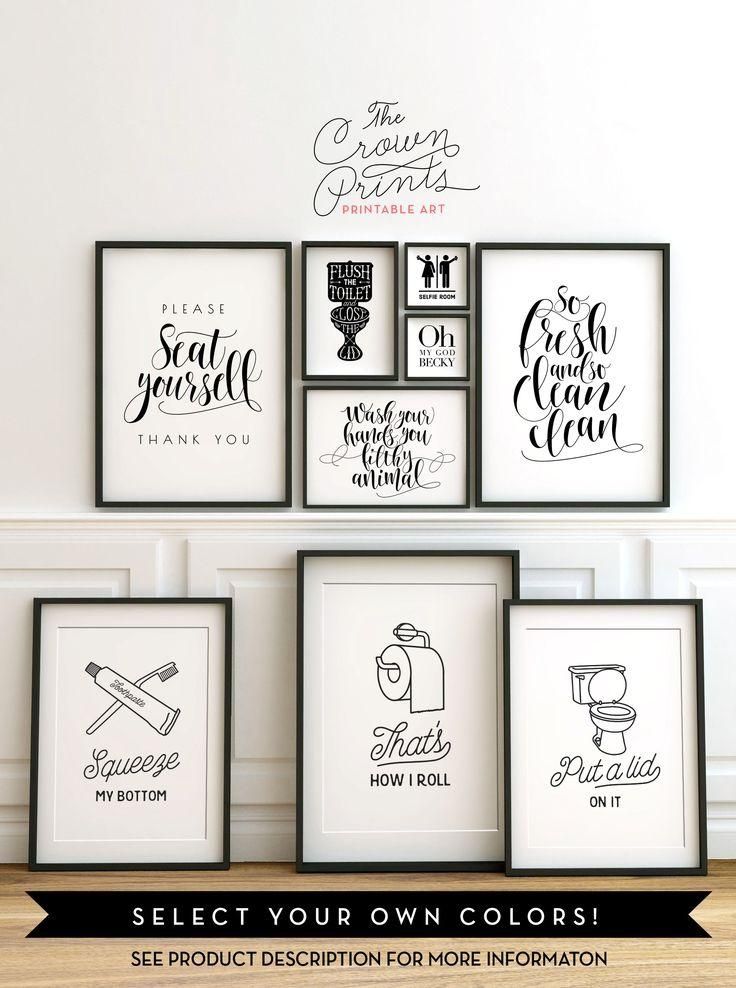 20 Collection of Wall Art for the Bathroom | Wall Art Ideas