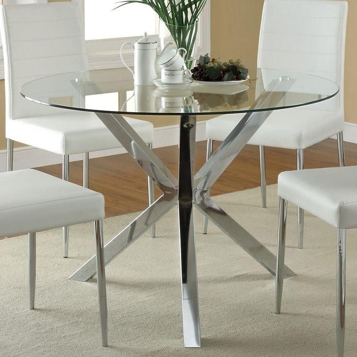 Best 25+ Glass Dining Table Ideas On Pinterest | Glass Dining Room Intended For Most Recent Chrome Dining Tables And Chairs (View 8 of 20)