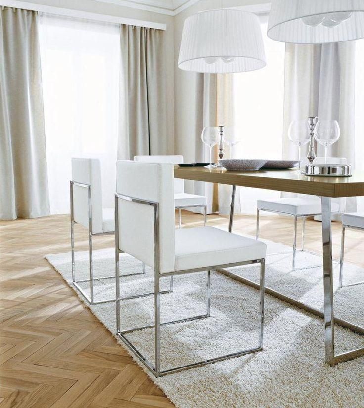 20 Ideas of White Leather Dining Chairs | Dining Room Ideas