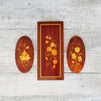 Best Floral Wall Plaques Products On Wanelo Intended For Italian Inlaid Wood Wall Art (View 6 of 20)