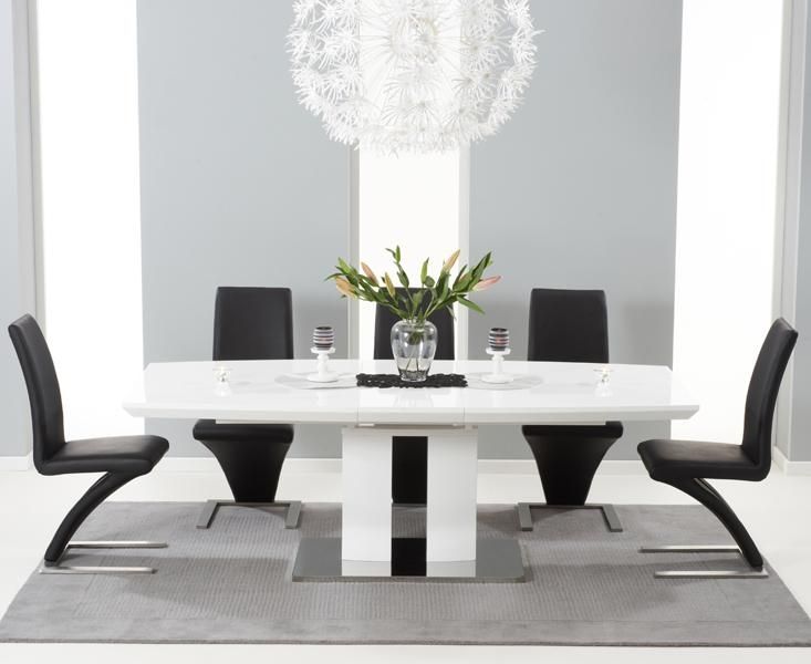 Black And White Dining Table Set – Insurserviceonline Within Most Up To Date Black Gloss Dining Tables And Chairs (View 18 of 20)