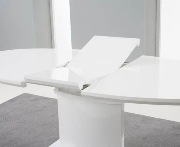 Buy Mark Harris Seville White High Gloss 160Cm 200Cm Extending Throughout Best And Newest White Gloss Extendable Dining Tables (Photo 11 of 20)