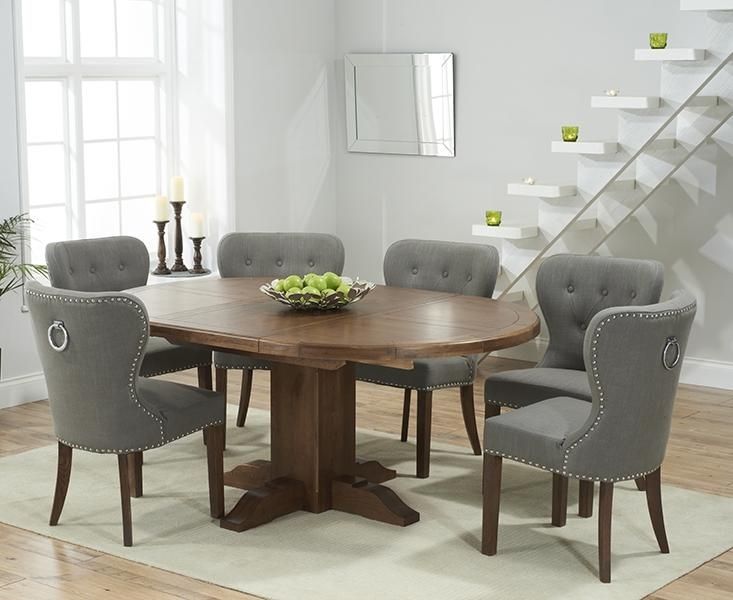 Buy Mark Harris Turin Solid Dark Oak Round Extending Dining Set With Most Recently Released Round Oak Extendable Dining Tables And Chairs (View 16 of 20)