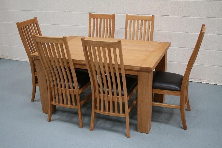Carved Oak Dining Room Set – Solid Oak Dining Room Sets – Home With Most Popular Solid Oak Dining Tables And 6 Chairs (View 19 of 20)