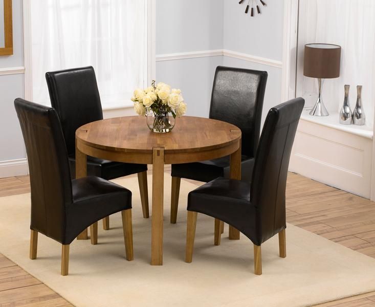 Catchy Small Black Dining Table And Chairs Dining Room Small Table For Newest Oak Round Dining Tables And Chairs (View 9 of 20)