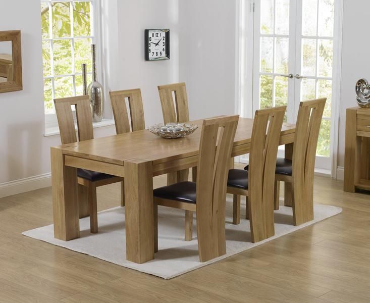 Charming Chunky Solid Oak Dining Table And 6 Chairs 52 For Dining Inside Most Up To Date Oak Dining Tables With 6 Chairs (View 4 of 20)