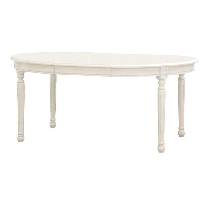 Chateau Antique White Oval Extending French Dining Table – Crown Inside Most Recent White Oval Extending Dining Tables (View 10 of 20)