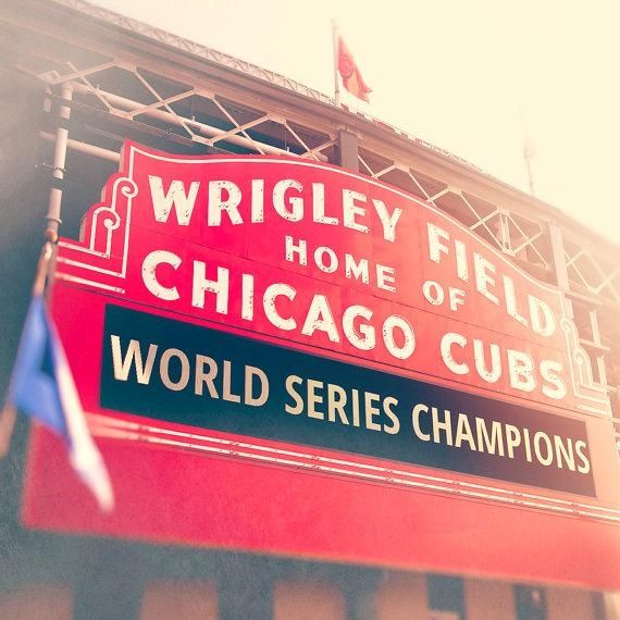 Chicago Cubs World Series Champions Wrigley Field Sign Wall Intended For Chicago Cubs Wall Art (View 13 of 20)