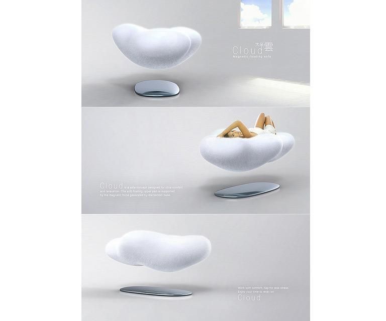 Cloud Levitating Sofa | Dudeiwantthat Regarding Cloud Magnetic Floating Sofas (Photo 5 of 20)
