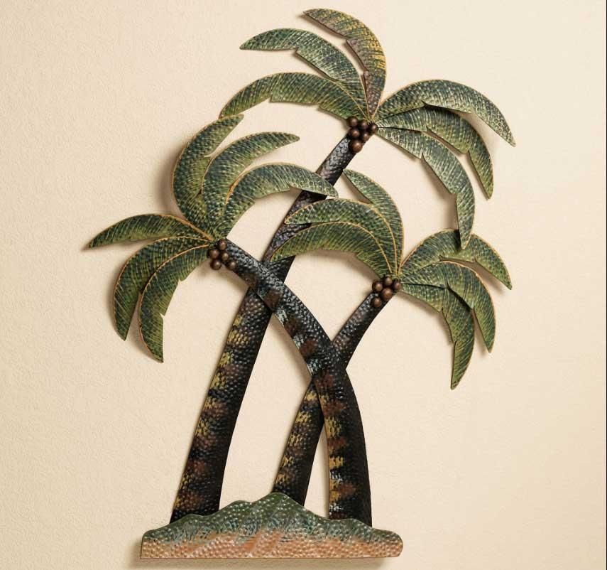 Coco Palm Tree Metal Wall Art Sclupture | Home Interior & Exterior Regarding Palm Tree Metal Wall Art (View 4 of 20)