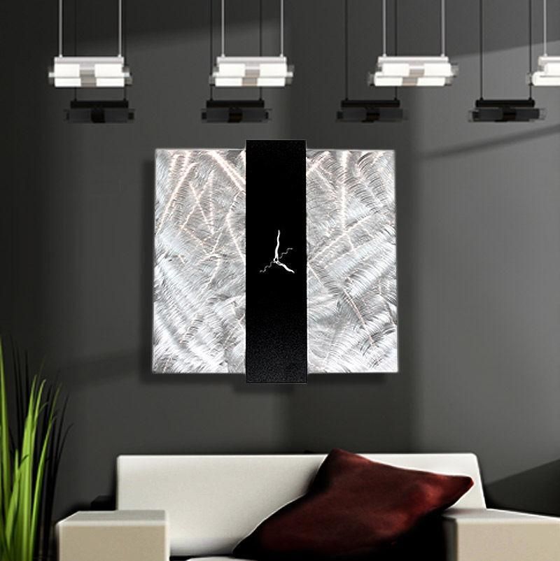 Contemporary Metal Wall Clocks : Oversized Contemporary Wall With Contemporary Oversized Wall Art (View 20 of 20)