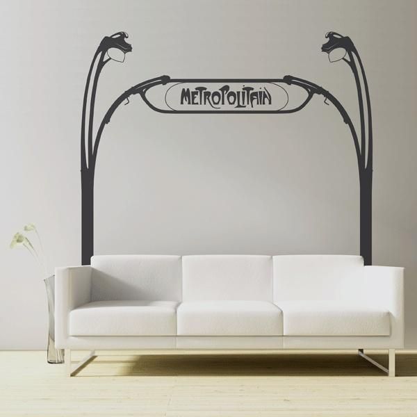 Couture Déco – Guimard Parisian Metro Sign – Wall Decals For Art Deco Wall Decals (View 13 of 20)