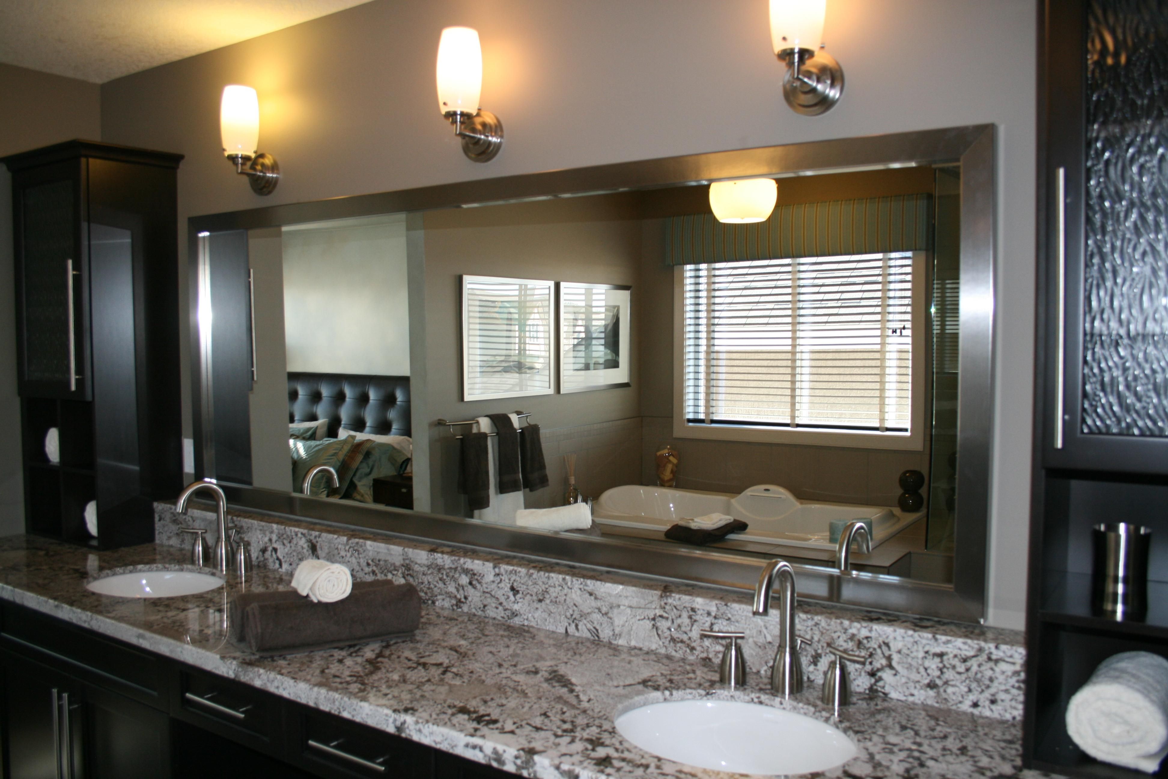 Curved Wide Bathroom Vanity Mirrors