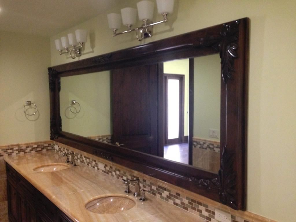 Custom Wood Framed Mirrors – Patriot Glass And Mirror | San Diego Ca Regarding Frames Mirrors (View 3 of 20)