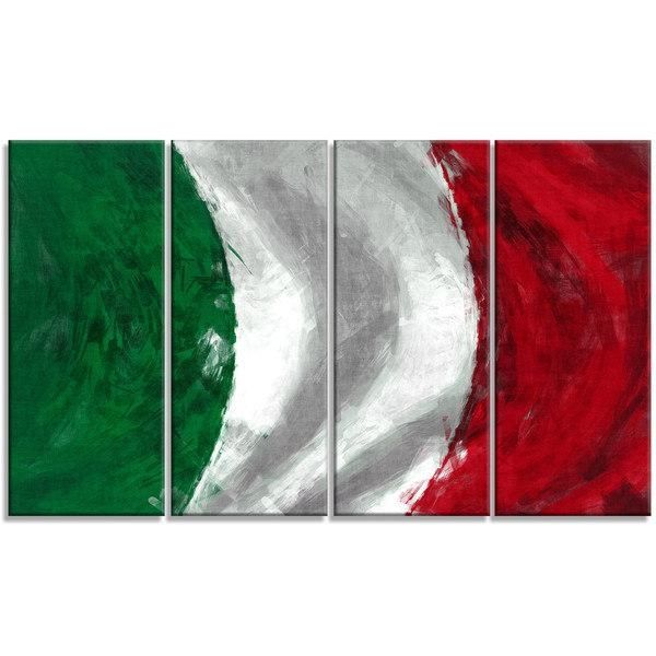 Designart 'italy Flag' Contemporary Metal Wall Art – Free Shipping In Italian Flag Wall Art (View 19 of 20)