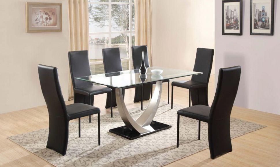 Dining Room Decorations : Layout 1 Glass Dining Table Color For Latest 6 Chairs And Dining Tables (Photo 12 of 20)