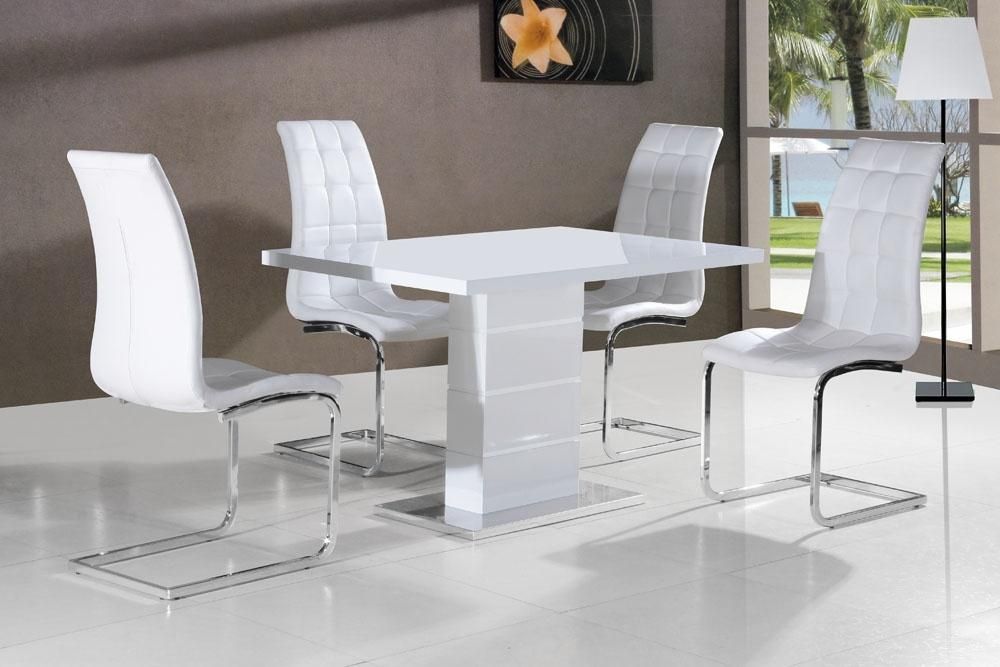 20 Inspirations White High Gloss Dining Tables and 4 Chairs | Dining ... High Dining Room Tables