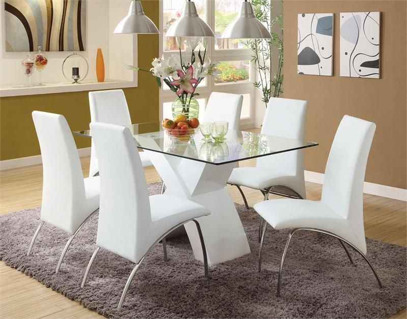 Dining Table White – Lakecountrykeys With Regard To Most Recently Released White Glass Dining Tables And Chairs (View 1 of 20)